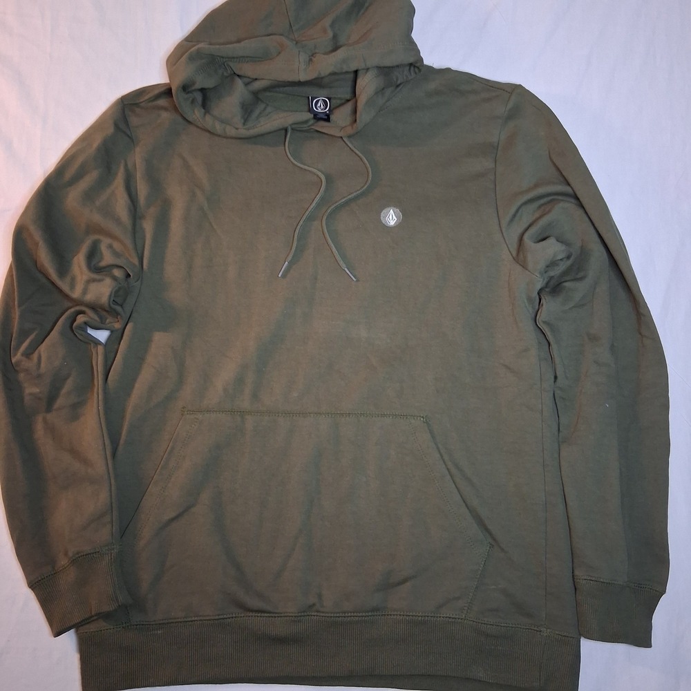 Volcom Solid Pullover Hoodie Olive Green Men's Si… - image 2